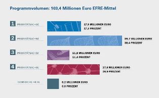 Verteilung der Fördermittel auf die einzelnen Prioritätsachsen