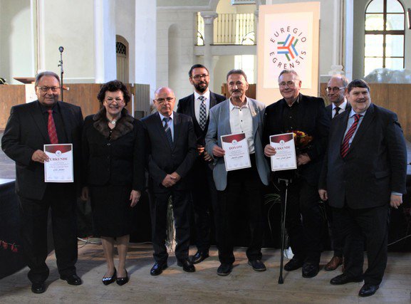 v.l.: Ernst Schober, Dr. Birgit Seelbinder, František Čurka, Patrik Pizinger, Antonín Lebeda, Hans-Jürgen Knabe, Andreas Stark, Bernd Posselt