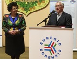 v.l.: Dr. Birgit Seelbinder und Preisträger Ludwig Meier, Ministerialbeauftragter a. D.